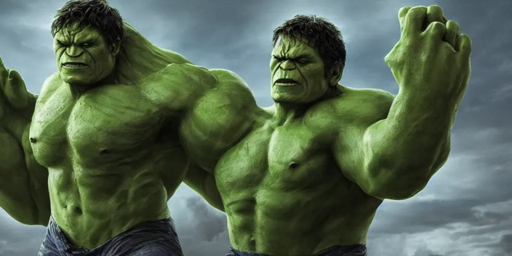 Prompt: Photorealistic art of Elizabeth Olsen as the hulk, full body, action shot, high definition, cinematic, realistic