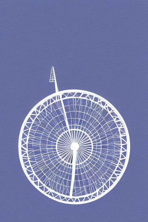 Image similar to minimalist watercolor art of london eye, illustration, vector art