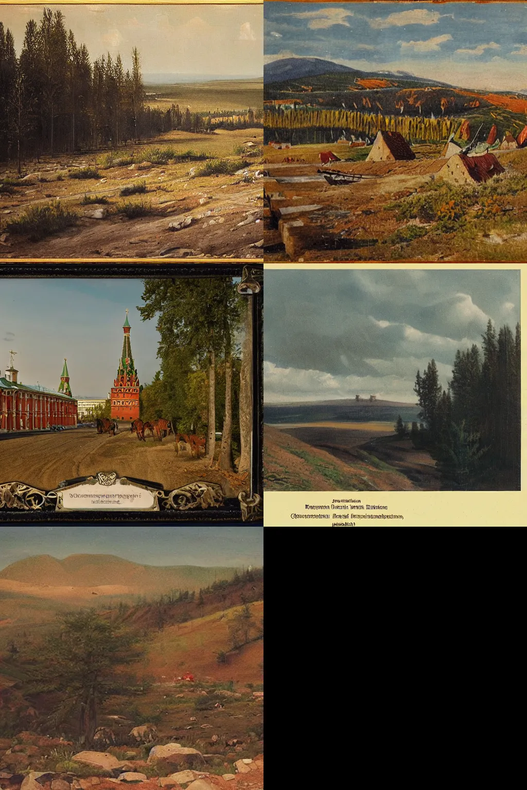 Prompt: typical landscape of the Russian empire, realistic photo