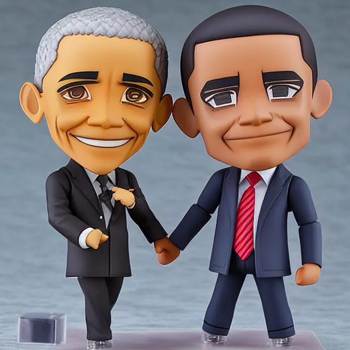 Image similar to Obama, An anime nendoroid of Obama, figurine, detailed product photo