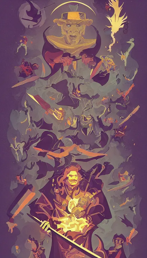 Image similar to powerful wizard, dungeons and dragons by simon kennedy, studio muti