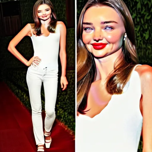 Image similar to miranda kerr made of chocolate powder, mango and whipped cream