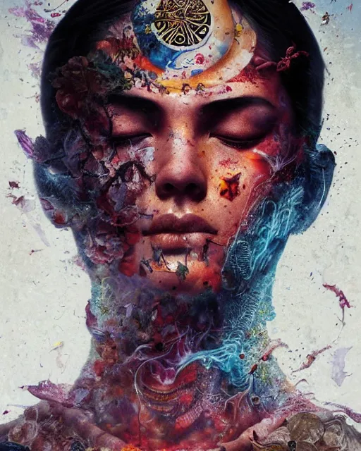 Image similar to detailed photo of meditating pizza monk, beautiful, 8 k, by tristan eaton, stanley artgermm, tom bagshaw, greg rutkowski, carne griffiths, trending on deviantart, hyper detailed, glorious lighting, epic environment