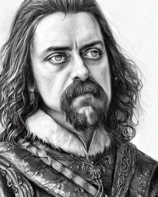 Image similar to pencil drawing of beautiful russian peter the great, hyper realistic face, in the style of greg rutkowski, fantasy, amazing detail, epic, elegant, smooth, sharp focus, from the front