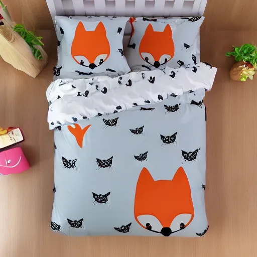 Prompt: Cute Sleeping Fox Design Kawaii Style