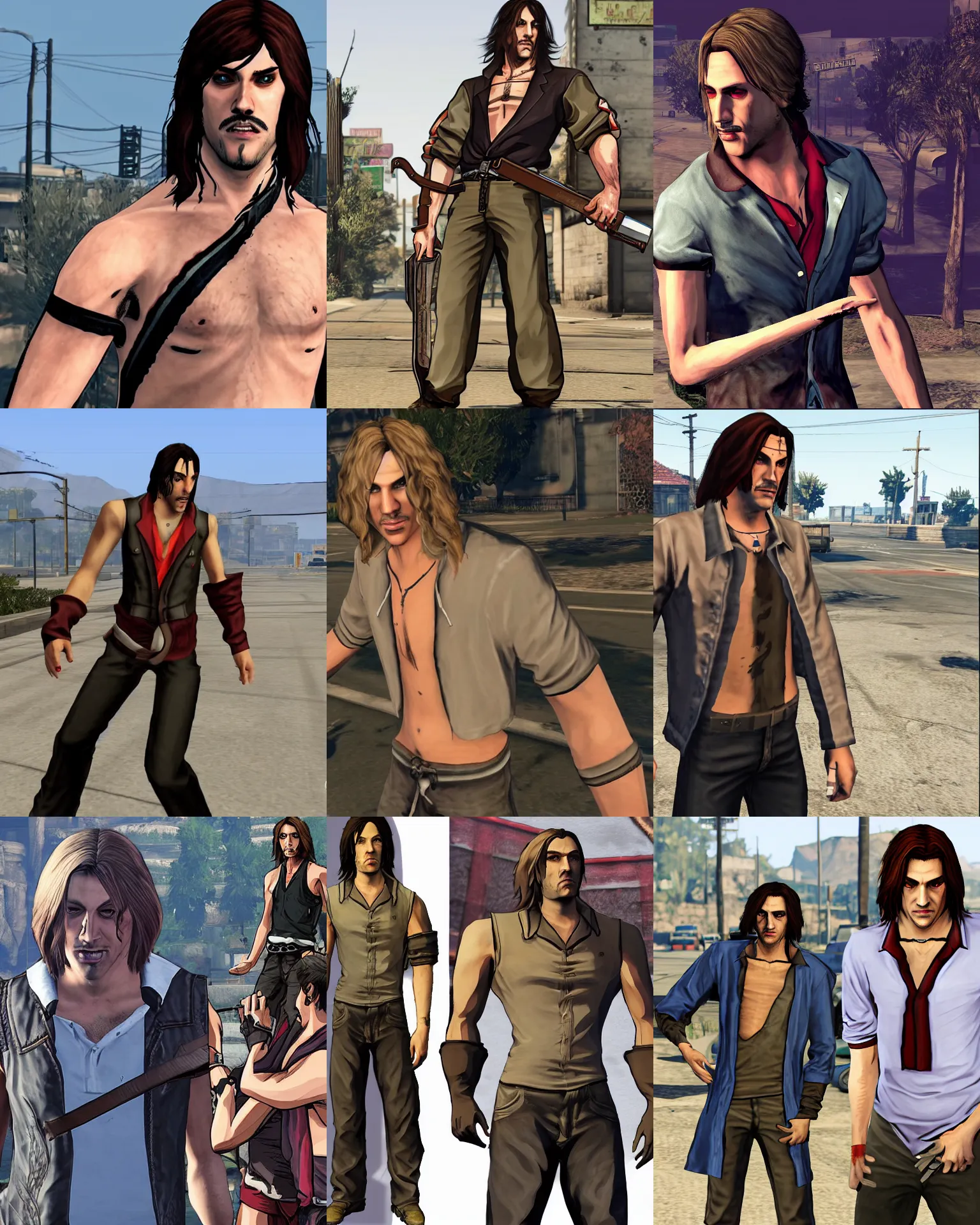 Prompt: trevor from castlevania in gta v