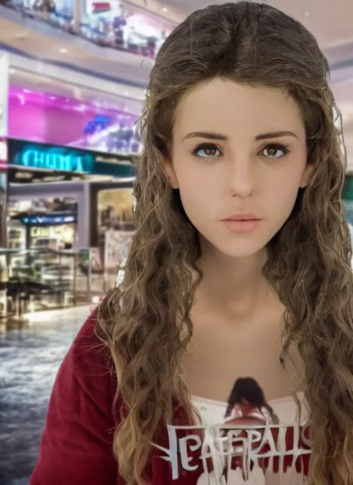 Image similar to Jiafei in real life in a mall hyper realistic 8k HD real life picture