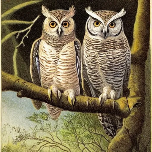 Image similar to owl, extremely detailed masterpiece, illustration, colorful, by audubon,