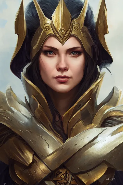 Image similar to amazon valkyrie athena, d & d, fantasy, portrait, highly detailed, headshot, digital painting, trending on artstation, concept art, sharp focus, illustration, art by artgerm and greg rutkowski and magali villeneuve