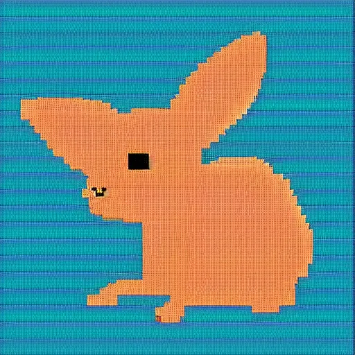 Prompt: pixel art of a rabbit