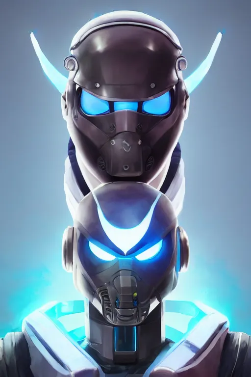 Image similar to epic mask helmet robot ninja portrait stylized as fornite style game design fanart by concept artist gervasio canda, behance hd by jesper ejsing, by rhads, makoto shinkai and lois van baarle, ilya kuvshinov, rossdraws global illumination radiating a glowing aura global illumination ray tracing hdr render in unreal engine 5