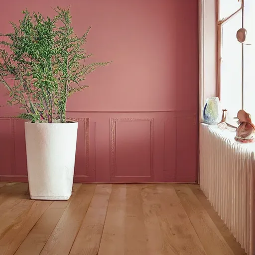 Prompt: the new color trend woodpink.