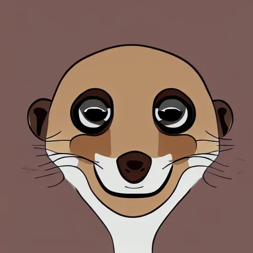 Image similar to smiling meerkat, vector illustration , trending on artstation