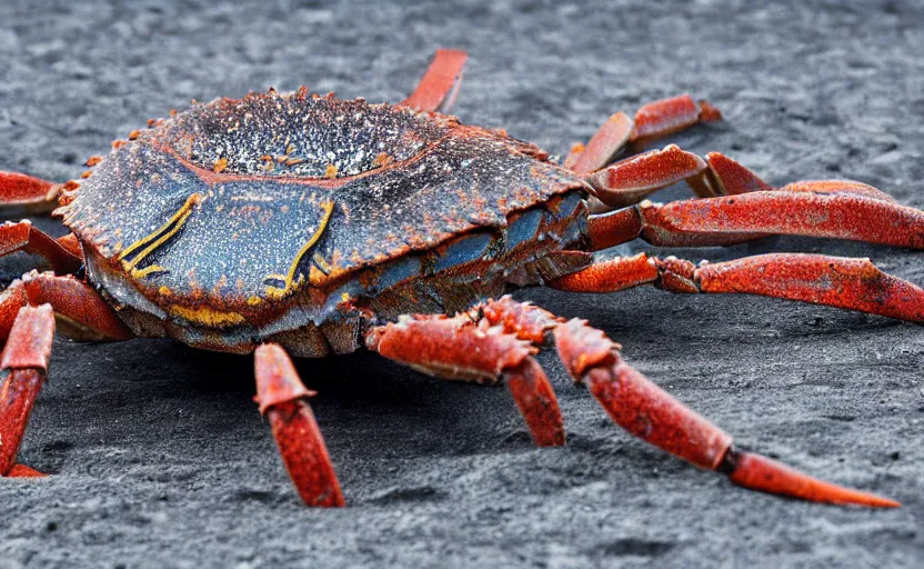 Image similar to giant crab, highly detailed, extremely high quality, hd, 4 k, 8 k, professional photographer, 4 0 mp, lifelike, top - rated, award winning, cinematic, realistic, detailed lighting, detailed shadows, sharp, no blur, edited, corrected, trending