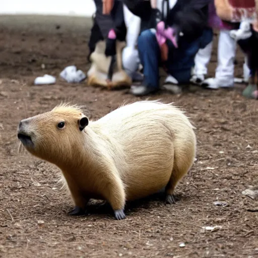 Prompt: pope capybara