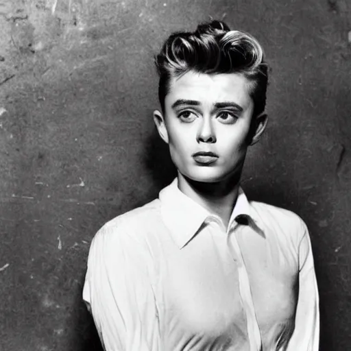 Image similar to James Dean as a woman from Jakarta