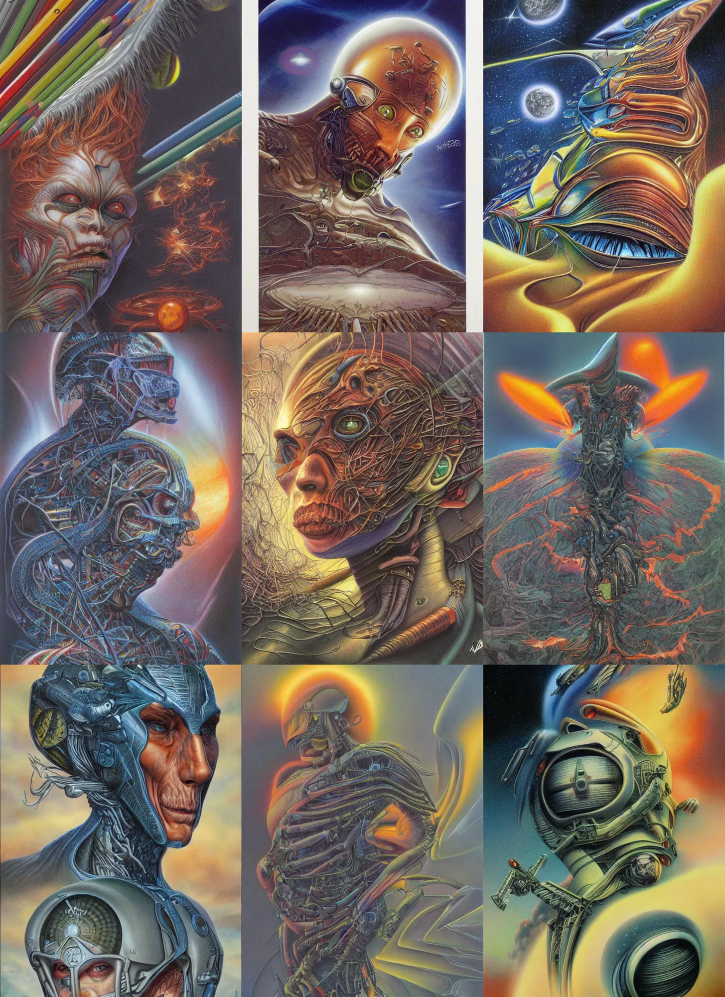 Prompt: color pencil artwork by jim burns