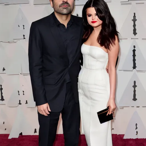 Image similar to Selena Gomez threatens Oscar Isaac at gunpoint