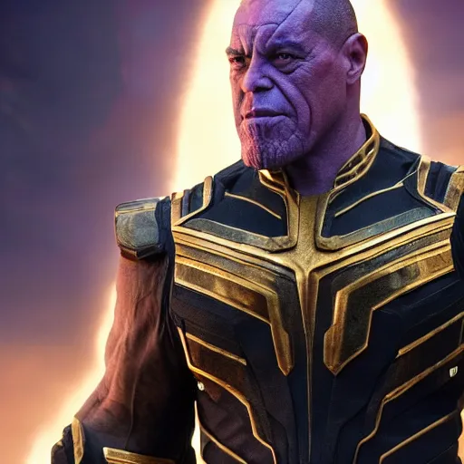 Prompt: giancarlo esposito as thanos, hd 4k photo, cinematic lighting