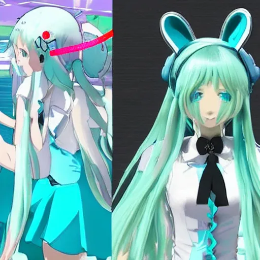 Prompt: hatsune miku meets the rothschild at a secret island, conspiracy, real photography