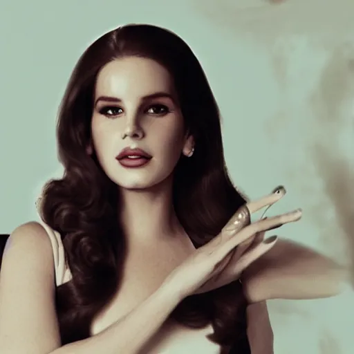 Image similar to Lana del rey in a hand cream commercial, photorealistic, detailed, studio