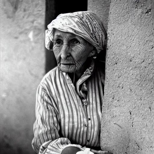Image similar to old lady in copabana photographed by henri cartier - bresson
