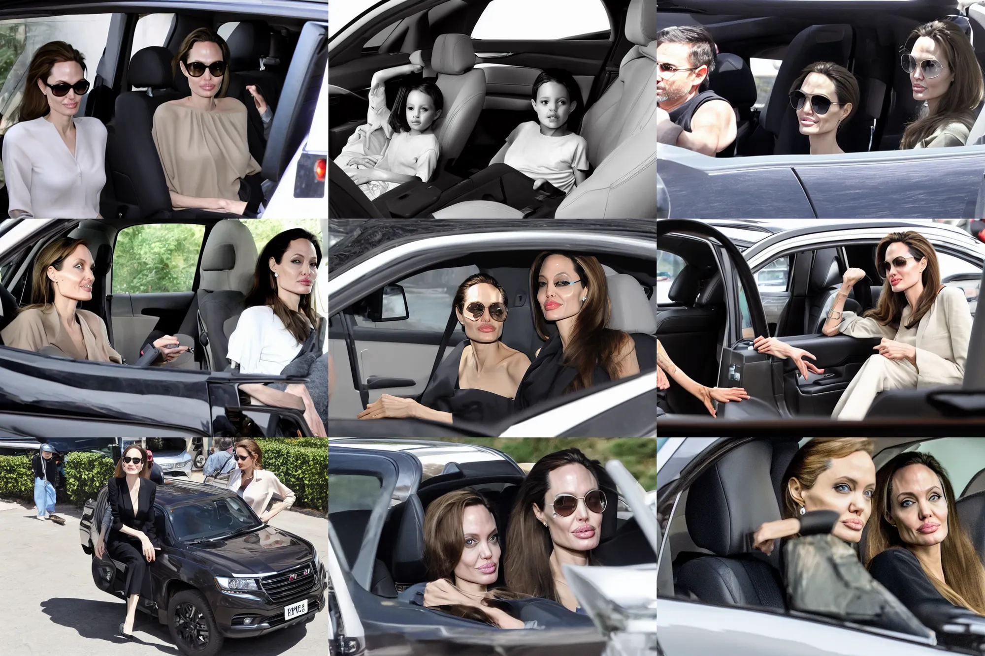 Image similar to angelina jolie sits in haval f 7