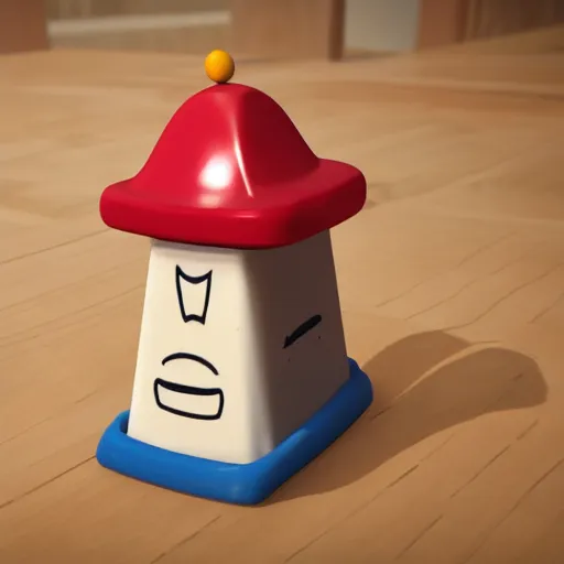 Prompt: A Fisher-Price guillotine, unreal engine 5 render, toy