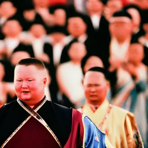 Image similar to Real life Bobby Hill elected new emperor of Mongolia, 35mm film