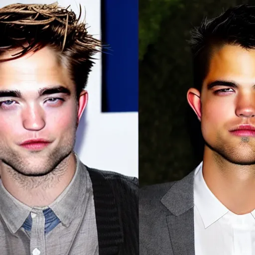 Image similar to robert pattinson mixed with taylor lautner