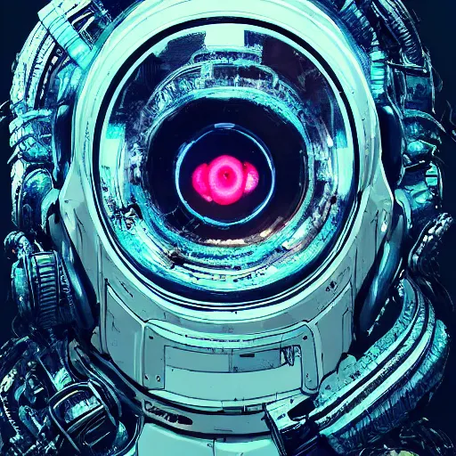 Image similar to portrait of a squid monster astronaut. full body portrait, intricate abstract. cyberpunk, intricate artwork. neon eyes, by Tooth Wu, wlop, beeple. octane render, trending on artstation, greg rutkowski very coherent symmetrical artwork. cinematic, hyper realism, high detail, octane render, 8k, minimalistic, hyperrealistic surrealism, award winning masterpiece with incredible details, a surreal vaporwave liminal space, highly detailed, trending on ArtStation