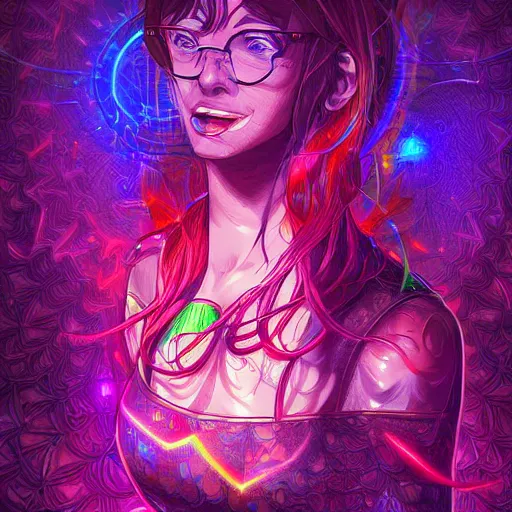 Image similar to skill magic geek inside matrix deepdream radiating a glowing aura stuff loot legends stylized digital illustration video game icon artstation lois van baarle, ilya kuvshinov, rossdraws,