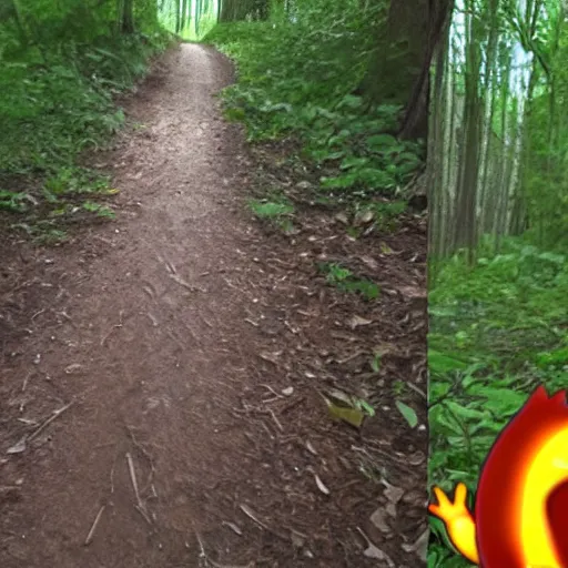 Image similar to trail cam footage of charmander