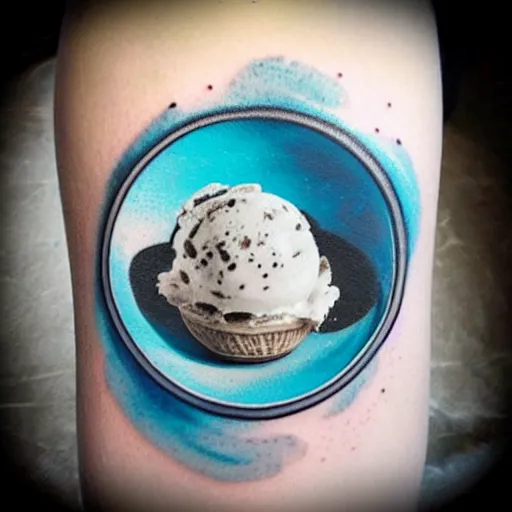 Ice cream with a cute Scull. Image of ice cream in a waffle bowl in the  form of a skull. Color ice cream with skull head. Design concept for tattoo  21890367 Vector
