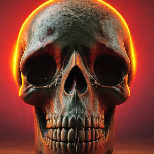 Image similar to portrait_of_a_melting_skull._intricate_abstract._intricate_artwork._by_Tooth_Wu_wlop_beeple_dan_mumford._octane_render_trending_on_artstat