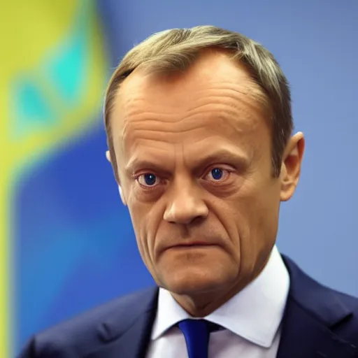 Prompt: donald tusk on dolphin