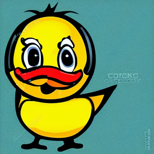 Image similar to toon cartoon style of little duck yet with realism