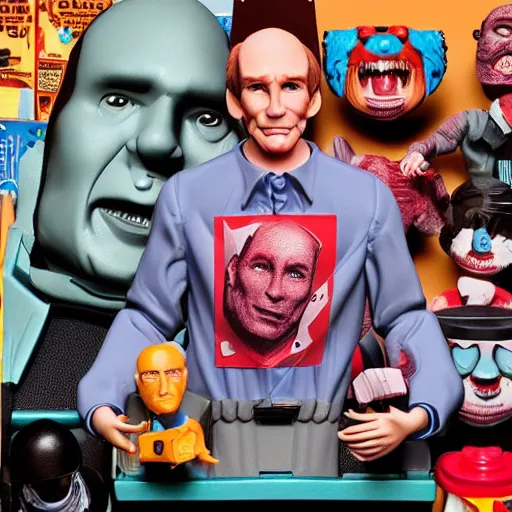 Image similar to tim berners - lee stop motion vinyl action figure, plastic, toy, butcher billy style