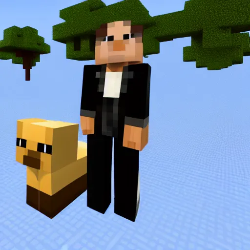 Image similar to obama in minecraft