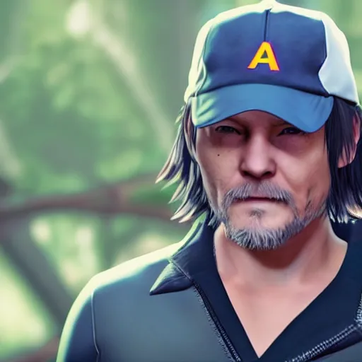 Image similar to Norman Reedus as Ash Ketchum, Pokemon, unreal engine 5 render