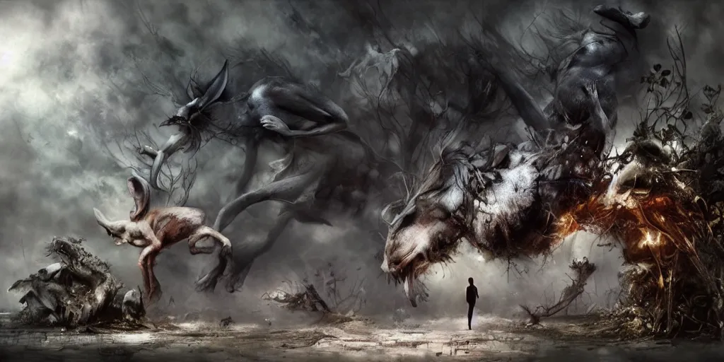 Image similar to The end of the world, by ryohei hase