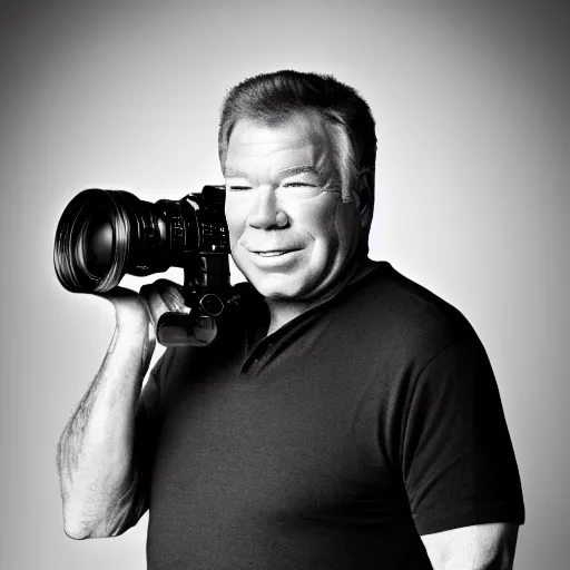 Prompt: dslr photography of william shatner, head and shoulders photography, cinematic, studio portrait