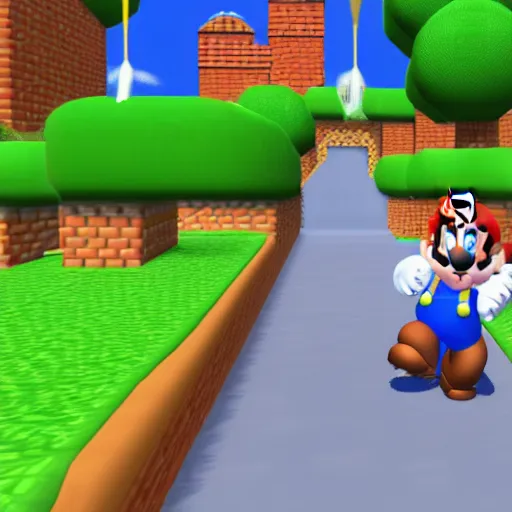 Image similar to super mario 64 screenshot