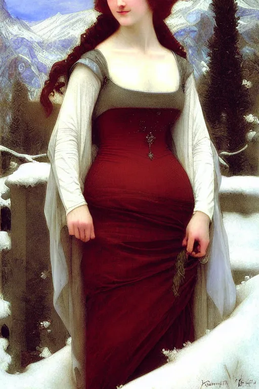 Image similar to snow queen, painting by rossetti bouguereau, detailed art, artstation