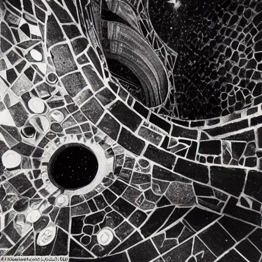 Prompt: Liminal space in outer space by Antoni Gaudí