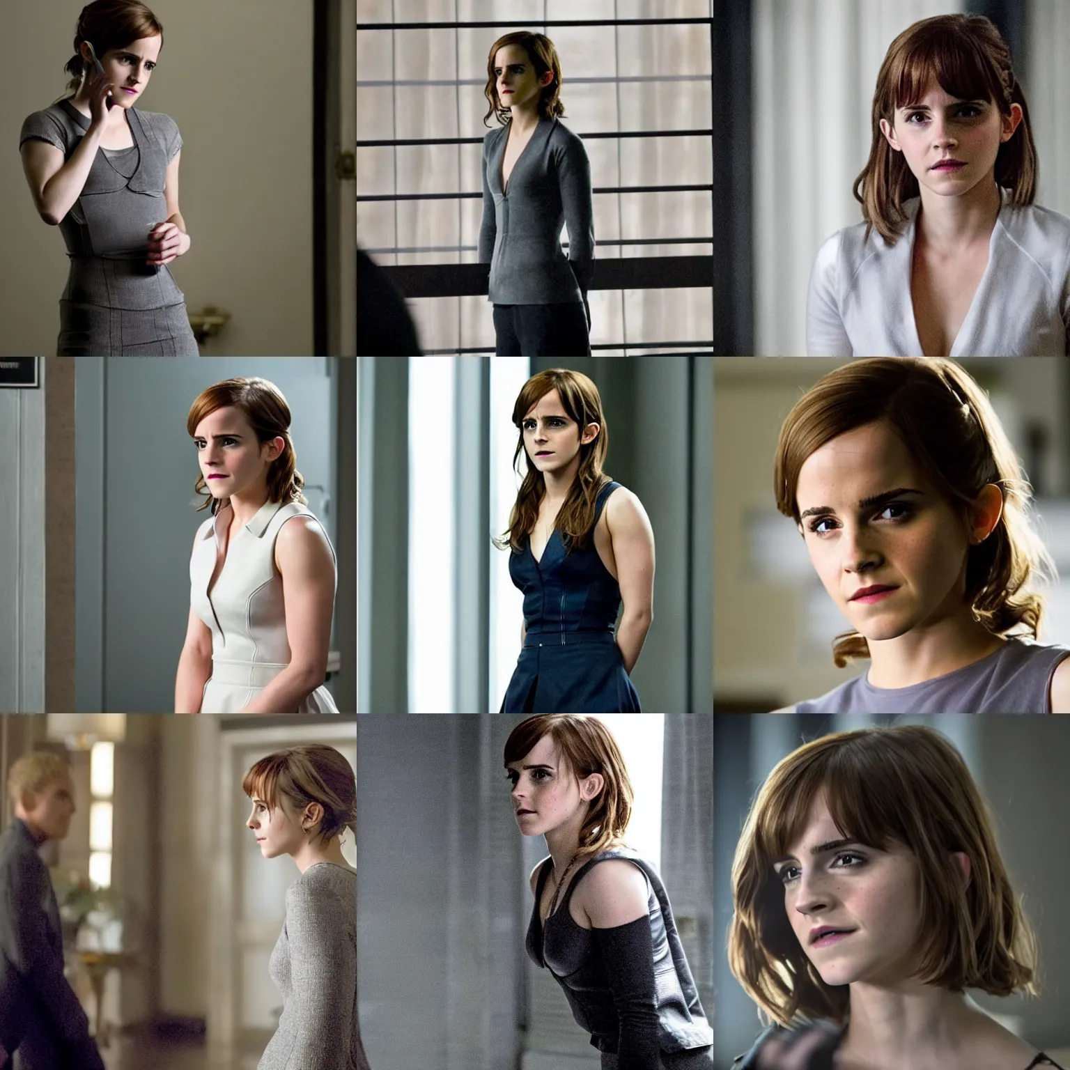 Prompt: Movie still of Emma Watson in Fifty Shades of Grey