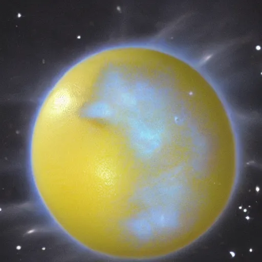 Image similar to planet lemon, photo by hubble telescope