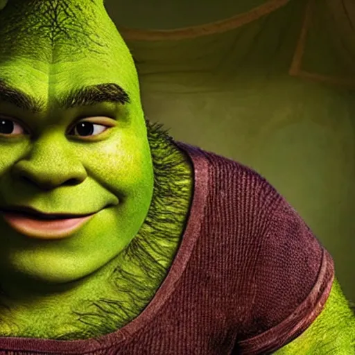 Image similar to Live action adaptation of Shrek (2041)