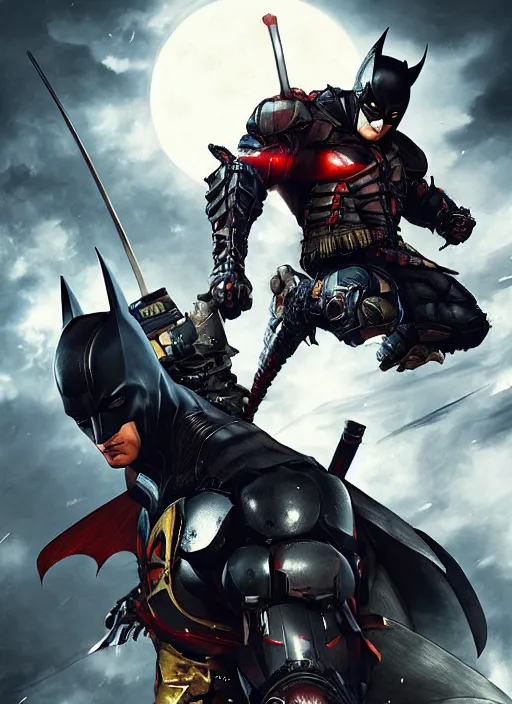 Prompt: digital _ painting _ of _ samurai batman arkham knight _ by _ filipe _ pagliuso _ and _ justin _ gerard _ symmetric _ fantasy _ highly _ detailed _ realistic _ intricate _ port