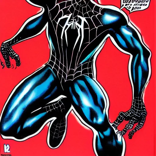 Prompt: symbiote spiderman, raimi suit!!!, todd mcfarlane